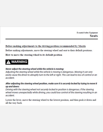 mazda atenza - mazda6 2022-2023 owners manual rhd& lhd